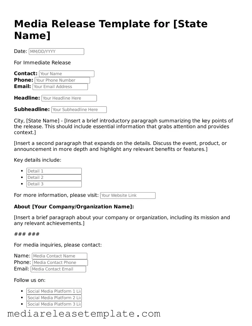 Valid Media Release Document